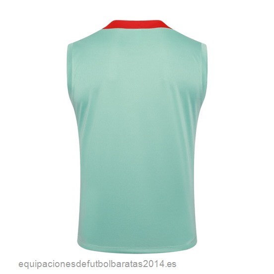 Nuevo Entrenamiento Sin MangasLiverpool 24/25 Verde Blanco Baratas